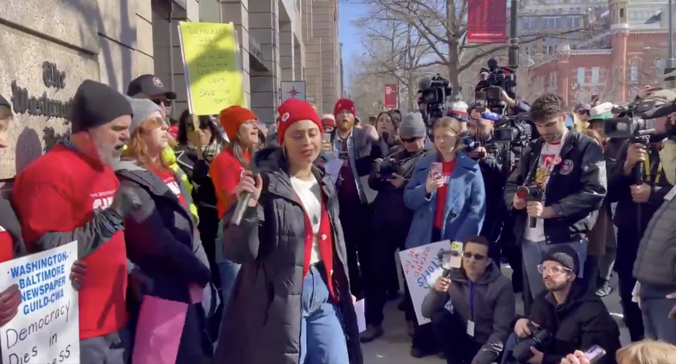WaPo’s Axed Protest Reporter Leads Fired Journalists in Protest Outside Paper’s Headquarters
